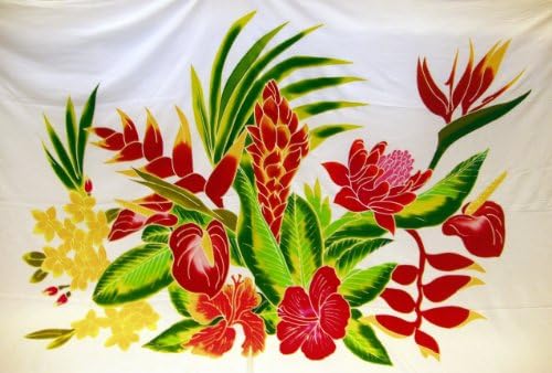 Sarong Wrap - Ornate Batik Hand Painted Island Pareo Cover Up