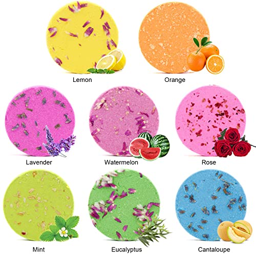 Tempaky 8 PCS Mixed therapy Shower Steamers 30g Mini Bath Bombs Tablets Fragrance for Relaxing with