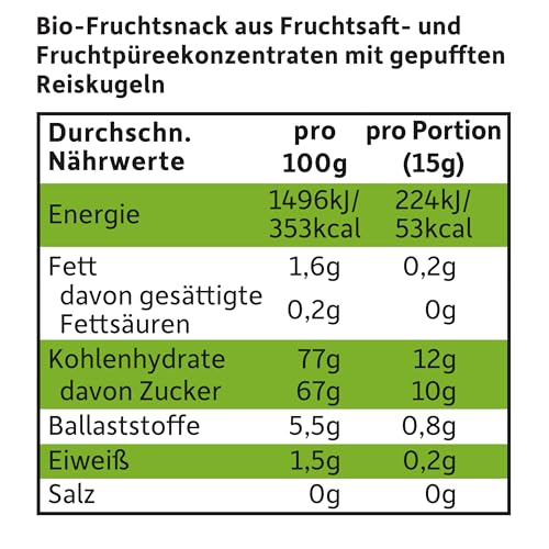 FRECHE FREUNDE Bio Fruchtgummi Apfel-Himbeere mit Reispops, fruchtig-süßer Snack für Kinder, glutenfrei, vegan, 20er Pack (20 x 30g)
