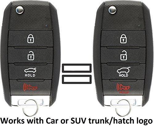 Keylessoption Keyless Entry Car Remote Uncut Flip Ignition Key Fob Alarm For Kia Sorrento Rio Tq8-Rke-3F05 #TOP4