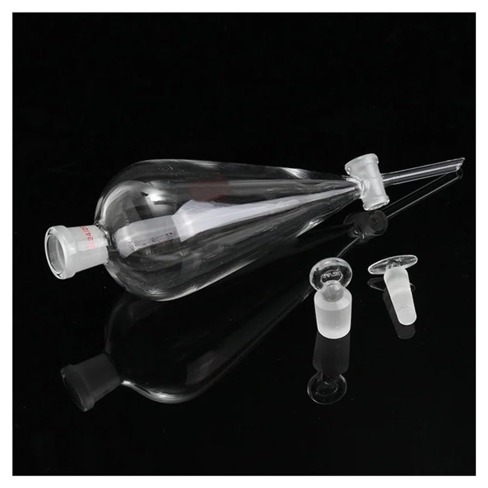 Vetreria da laboratorio 1 pz 60/125/250/500/1000 ml Imbuto conico separatore a forma di pera con pistone smerigliato in vetro Vetreria da laboratorio(250ml)
