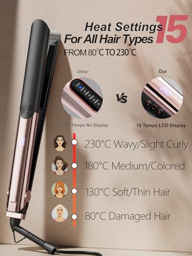 Plancha para cabello con ajuste de temperatura y diseño cerámico miniatura 5