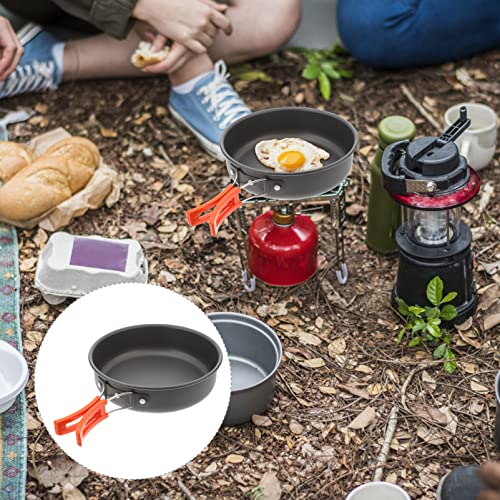GOOHOCHY Camping Accessories Non-Stick Aluminum Frying Pan Portable Cooking Pot Cooking Utensils for Outdoor Adventures - Image 7