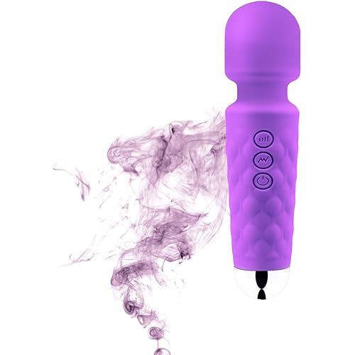 Upgraded Mini Back Massager - Powerful-Quiet-Portable - Multiple speeds and Modes, Light Purple