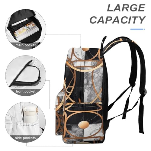 Patchwork Pattern Printed Backpack Water-Resistant Pack Stylish Bag Lightweight Travel Backpack4