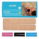 OK TAPE Precut Y-Shape Kinesiology Tape for Shoulder, Knee, Back, 10 Pcs, K Tape Strips, Provide Support & Relieve Discomfort, Water-Resistant Elastic Athletic Tape (3.5" x 10", Beige)