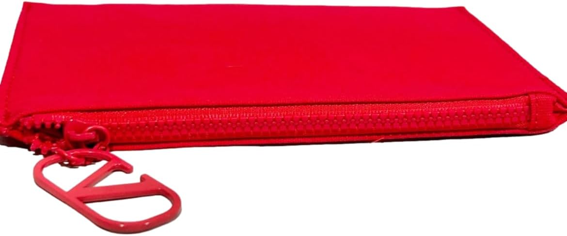 Valentino Red Small Flat Makeup Cosmetic Gift Pouch (7L x 5H) - 9755