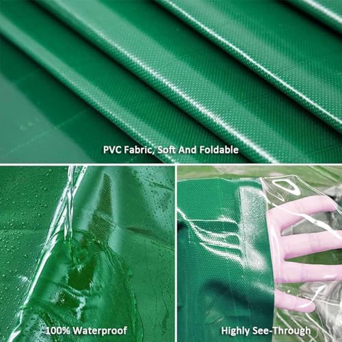 Bâche transparente avec œillets 5x3m rideau vinyle imperméable PVC - 3
