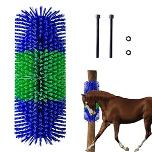 Livestock Scratch Brushes, Horse Scratcher Cow Scratcher Grooming Horse Supplies with Screws, Relieve Itchy Livestock Back Massage Brush for Goat, Pigs and Other Livestock