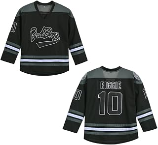 Youth #10 Smalls Bad Boy 90S Hip Hop Long Sleeve Black Hockey Jersey