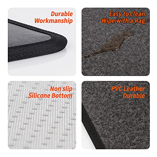 Hodeamy Heated Floor Mat Under Desk For Foot Warmer - Wider 110V Adjustable Temperature Electric Heating Pad - Carbon Crystal & Energy Saving Feet Warmers For Office,Home (Black Gray) #TOP5