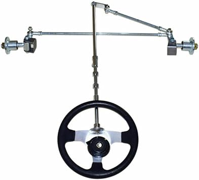 Go Kart Steering Wheel Kit, Front Axle Kit Steering Tie Rod Wheels Drift Ball Joint Stock Assembly, For ATV, 168cc Go Kart, Quad