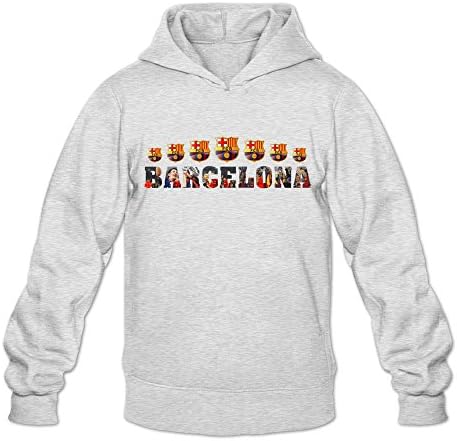 Cool Futbol Club Barcelona FC Champion Men's Hoodie Sweater Ash Size XXL