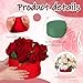 Nuenen Gift Boxes with Lids Floral Foam Set Round Boxes Flower Arrangements Supplies Round Floral Foam for Flowers for Mother's Day Bridesmaid Wedding(Red)