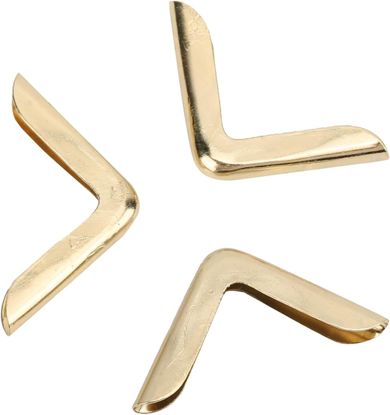 Book Corner Protectors Metal, Paperback Book Corner Protector Brass Gold Book Corner Protectors with 50Pcs for Album Book (Brass Color 2.2MM)