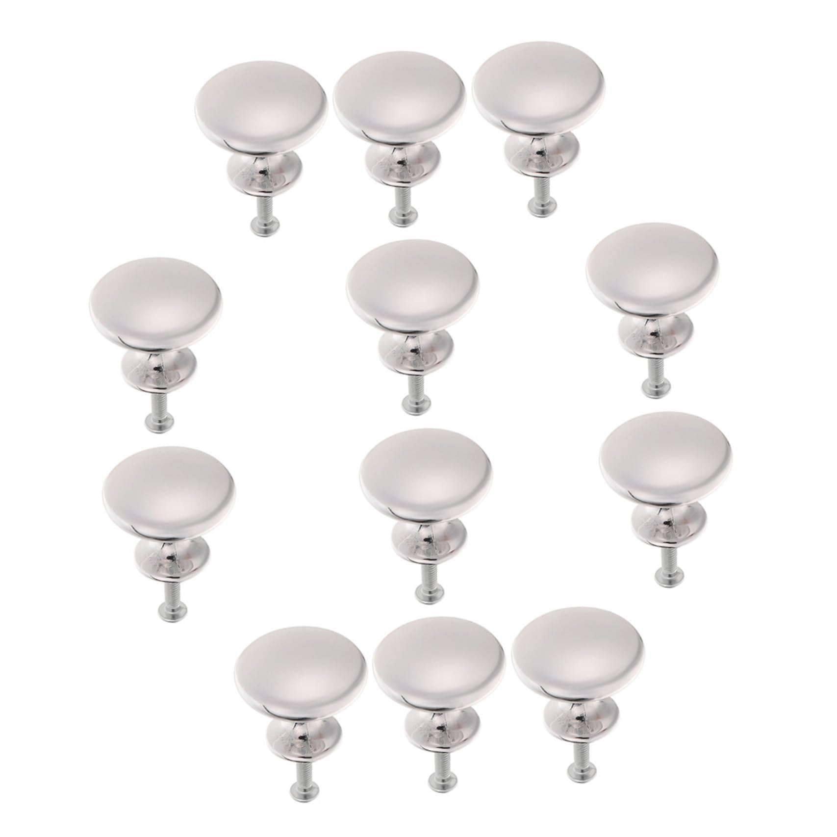 Poignées de meuble rondes : lot de 12 boutons de tiroir en noir mat pour cuisine