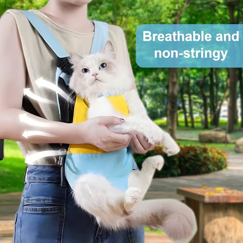 Rucksack Hunde Tragetasche Hundetragerucksack, Verstellbar Beinfreiheits Haustierrucksack, Rucksack für Kleine Hund und Katzen von 5-8 kg, Atmungsaktiv und Bequem Hundetrage für Wandern Reisen
