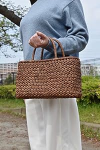 Amazon | 山葡萄籠バッグ | 六角花結び編み | 巾着と中布付き | （約