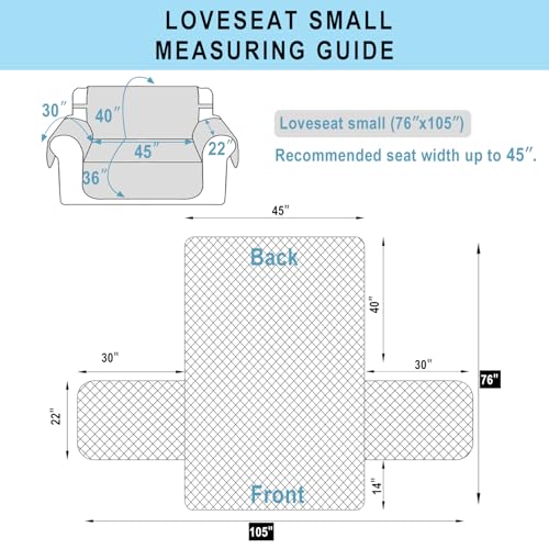 Luxshare Home Reversible Loveseat Sofa Covers Couch Cover Furniture Protector(Loveseat Small,Sand/Beige) by Luxshare Home - Image 7