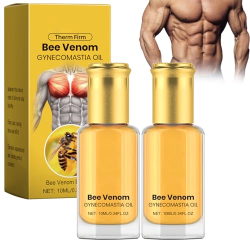 YOUSHEME ThermoFirm Bee Venom Gynecomastia Oil Chest Muscles Bee Venom Oil Bee Venom Gynecomastia oil for Strengthen the Chest Muscles (2PCS)