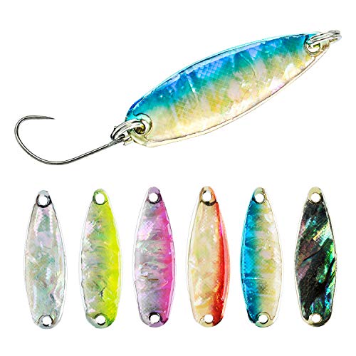 Goture Ice Fishing Jigs Spoon Lure Ice Fishing Lures for Panfish, Sunfish, Bluegill, Walleye, Crappie, Pike, Trout?Bass(12PCS)