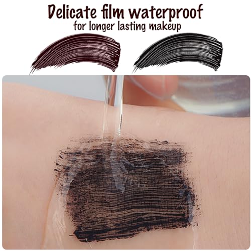 FunnAura 2PCS Curling Iron Mascara, 3D Waterproof Bristleless Metal Mascara(Black,Brown) - Image 6
