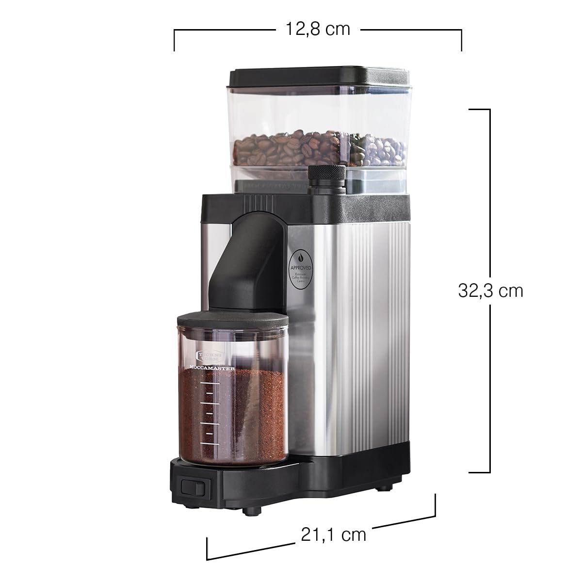 Moccamaster KM5 Molino de café, Café de filtro, Polished Silver