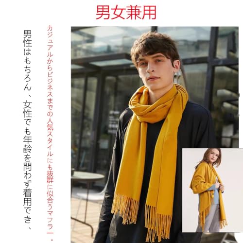 ZAMLYSYS マフラー レディース ふわふわ メンズ カシミヤタッチ 無地 上質 軽量 暖かい 春秋冬 柔らかい ロングマフラー 防寒 大判 冷房対策 やさしい肌ざわり 結婚式 通勤 パーティー 旅行 の商品画像 4