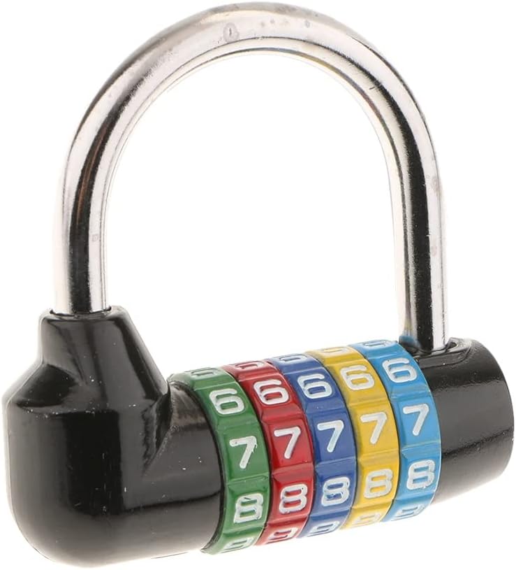 Mini Combination Padlock, 5 Digit Number Password Code Dial Combo Lock (Color : D) (C)