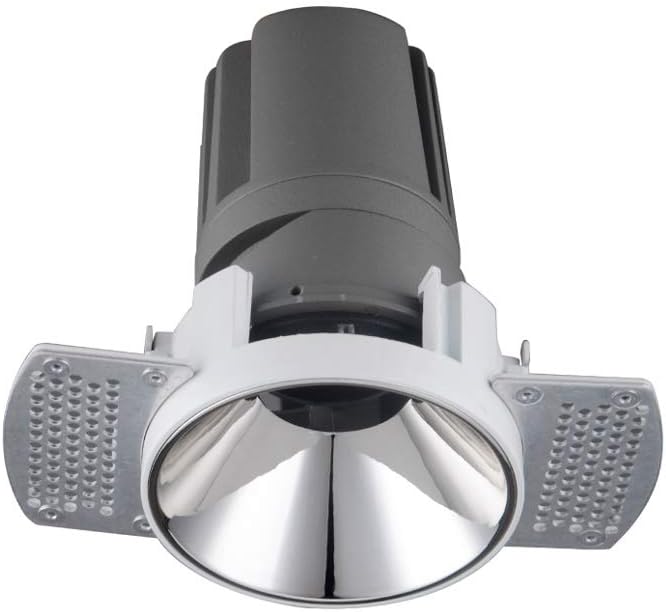 Close To Ceiling Lights, 8W12W15W Borderless Spotlight Round Energy Saving LED Embedded COB Invisible Anti-glare Recessed Ceiling Downlight High Dimming Panel Lamp Commercial Home Decoration Lighting