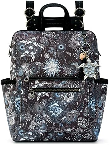 Sakroots womens Eco-twill, Laptop Compartmen Loyola Backpack in Eco Twill Convertible Purse with Adjustable Crossbody Strap Multifunctional Bag, Midnight Seascape, One Size US