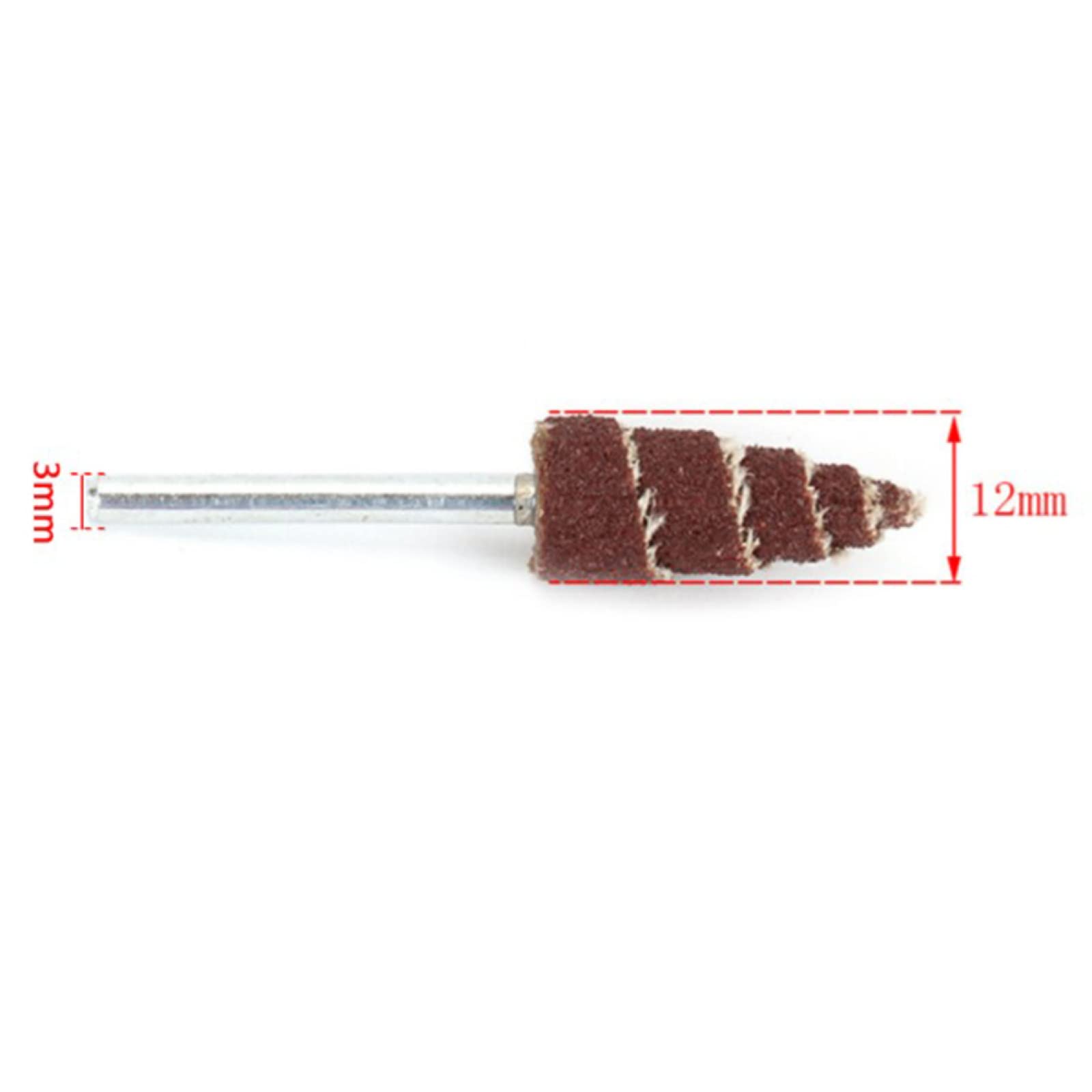 Szlifierka listkowa, 2PC 3mm 80 Grit ścierny papier ścierny głowica szlifierska stożkowa głowica szlifierska papier ścierny listkowe koła polerujące do narzędzi obrotowych