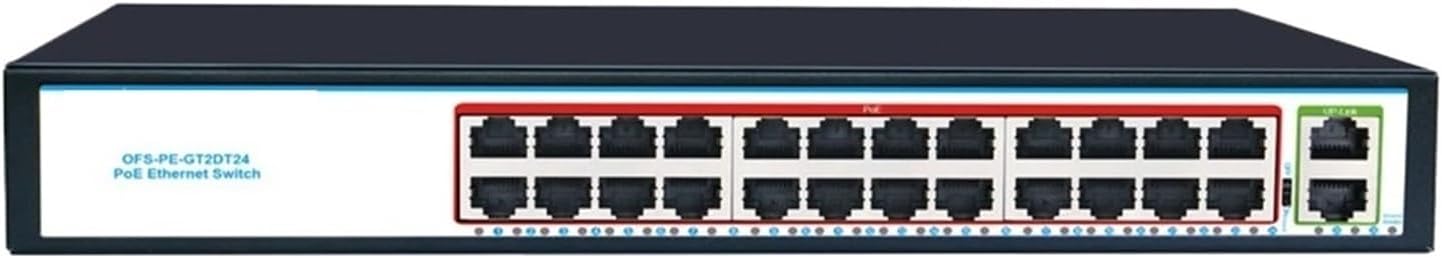 52V 300W AP 802.3AT AF Smart Auto Boost and Play Switch PoE 48v 24 Ports 48v Gigabit Poe Switch Gigabit