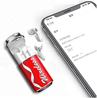 سماعة kx2298 اذن بلوتوث لاسلكية H35T مضادة للماء من كيندكس، موديل Kx2298 بميكروفون وكابل شحن - ابيض واحمر، في الاذن