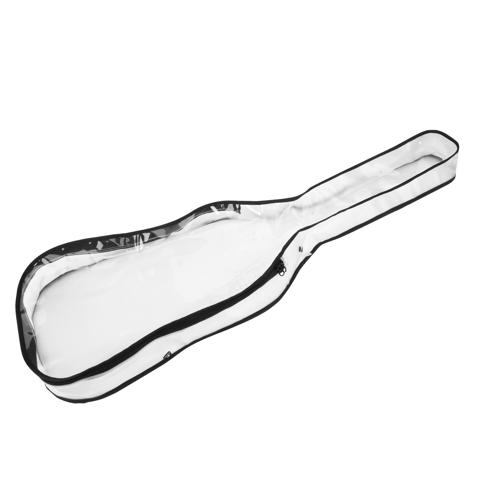 Pokrowiec ochronny na gitarę elektryczną 90 cm przezroczysty pokrowiec TPU z podwójnym zamkiem błyskawicznym miękka torba na gitary akustyczne pokrowiec ochronny TPU futerał na gitarę z