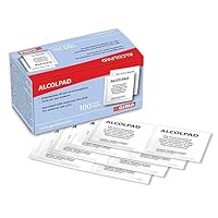 Gima - Alcohol Pads, Tupfer mit 70% Isopropylalkohol, zur Hautdesinfektion, Box mit 100 Pads, 36598