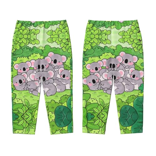 Pajama Pants Pajama Bottoms with Elastic Waistband Sleepwear Lounge Pants, Cute Animal Sloth Trees3