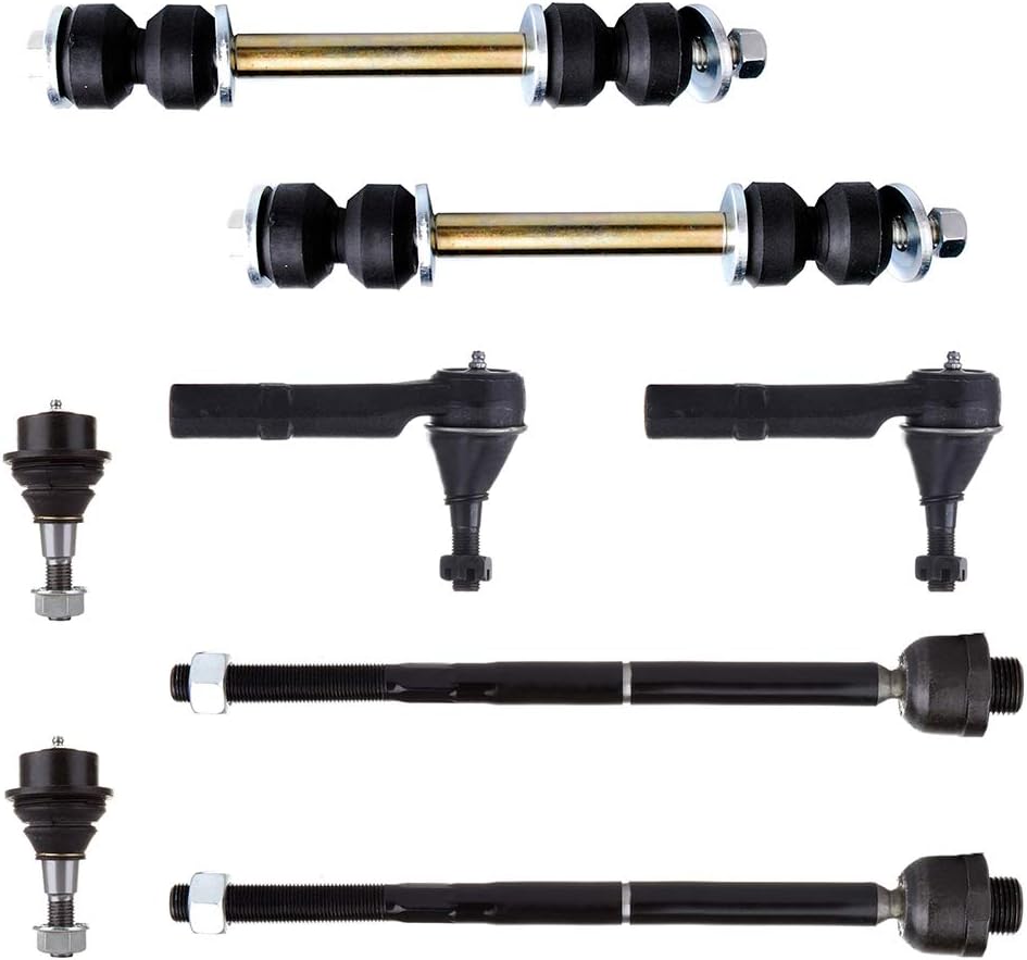 8pc Set Front Suspension Kit Lower Ball Joint Inner Outer Tie Rod End Sway Bar Link Replacement for Chevy Avalanche Suburban 1500 Tahoe,for GMC Yukon Yukon XL 1500