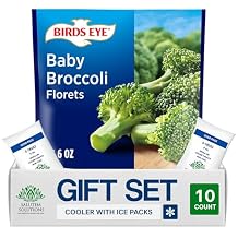 Salutem Vita Frozen Baby Broccoli Florets, Premium Vegetable, 12.6 oz, Gift Set Pack of 10
