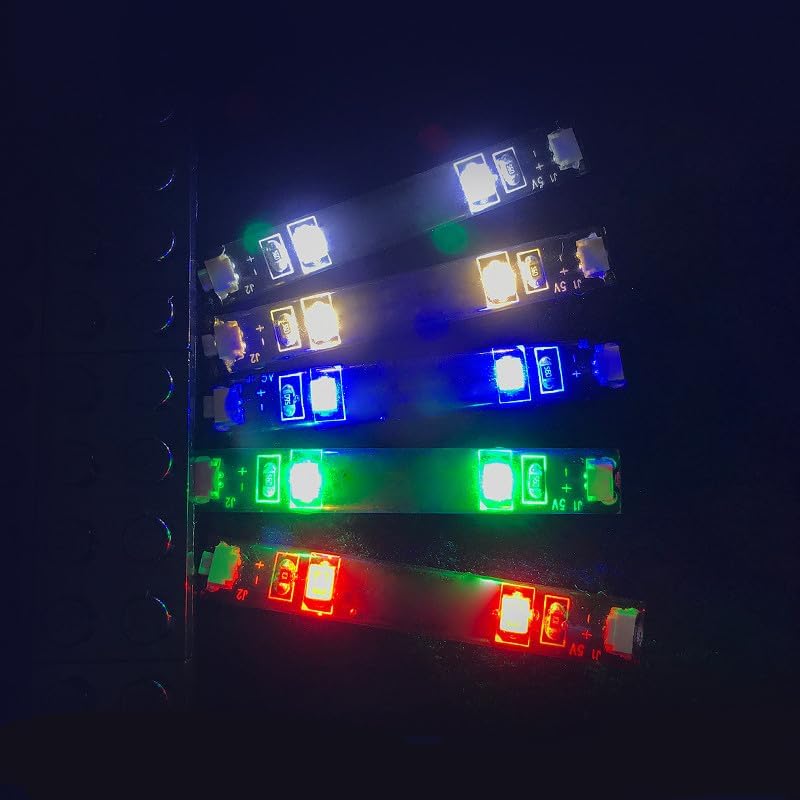 10‑Pack Warm White Self‑Adhesive Light Strips, DIY Lighting Parts for Brick image 4