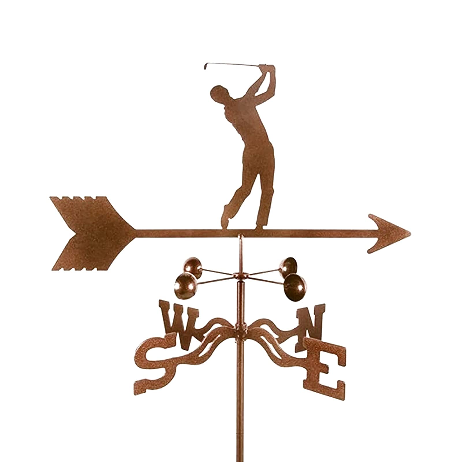 Bandierina segnavento da tetto a forma di silhouette di golfista uomo, ind