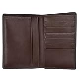 ZLYC Genuine Leather Travel Passport Holder Wallet Purse Case Card Cover