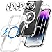 Produktbild Alphn iPhone 16 Pro Max Hülle MagSafe 5 in 1 - Ultra Dünne Handyhülle - 1 MagSafe Schutzhülle - 2 Schutzfolien, 2 Kameraschutz - Magnetische Hülle, Stoßfest - Nie Vergilbend - Transparent - Kratzfest