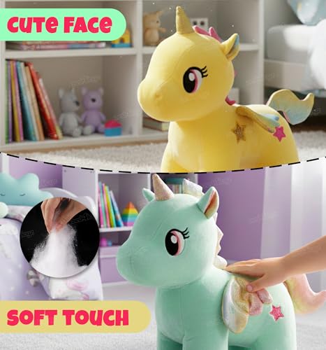 Image of Zest 4 Toyz Unicorn Soft Toy for Girls (30 cm) | Rainbow Horn Unicorn Toy | Cute Stuffed Animal Plush Toy | Baby Toys | Cuddly Teddy Bear for Kids | Birthday Gift for Girls - Multicolor (Pack of 1)