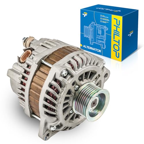 Image of PHILTOP Alternator Compatible with INFINITI and Nissan 2007-2008 G35, for 2008-2010 G37, for 2009-2010 M35, for 2011 M37, for 2014-2015 Q50, for 2014-2016 Q70,11340N,150Amp,CW,S7 | Fits 2007-2008 INFINITI G35 V6 3.5L, 2009-2010 Nissan 370Z V6 3.7L, Replacement OE 90273384, A003TJ1991, 231003FY1A