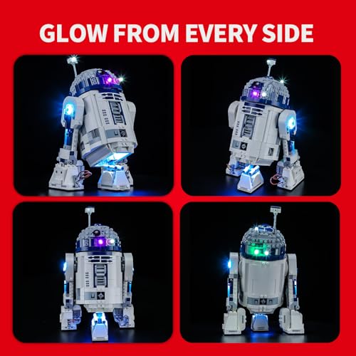 Iluminación R2-D2 75379 Lego Star Wars luces LED con sensor táctil BRIKSMAX accesorios 2
