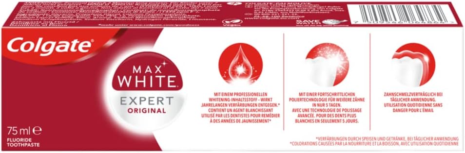 Colgate Max White Expert White Toothpaste Tube 75ml