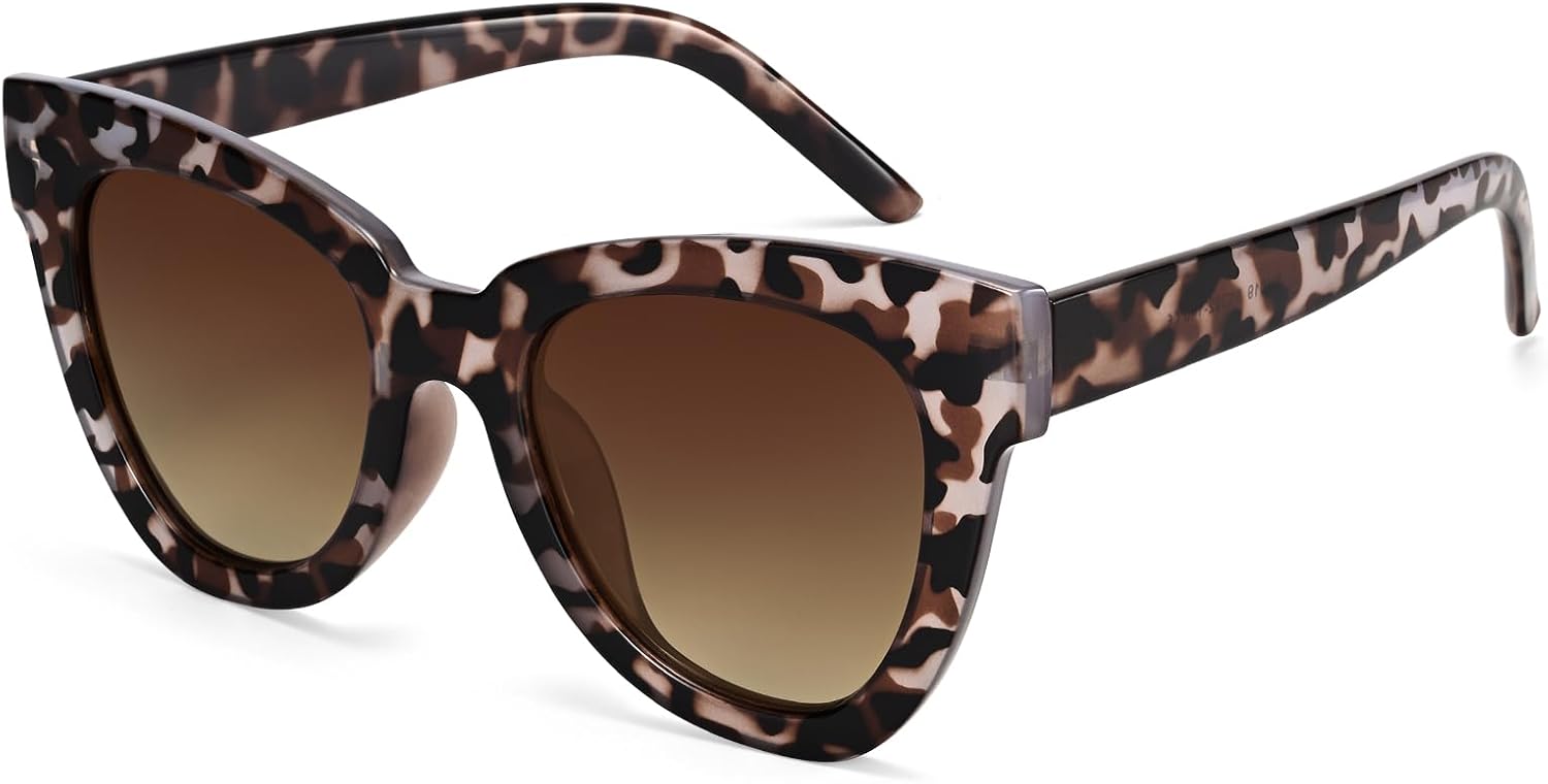 Dollger Retro Cat Eye Sunglasses Women Men Vintage Square Tortoise Shell Fashion Cateye Sunglasses