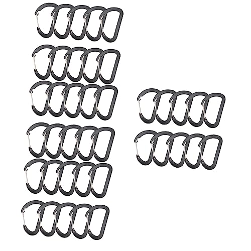 Yardwe 4 Juegos Mosquetón Carabiner Mosquetao Accesorios De Camping Luchar Balancearse Manos Herramientas Al Aire Libre Mosquetones Metálicos Aleación De Aluminio Black 10 Uds * 4