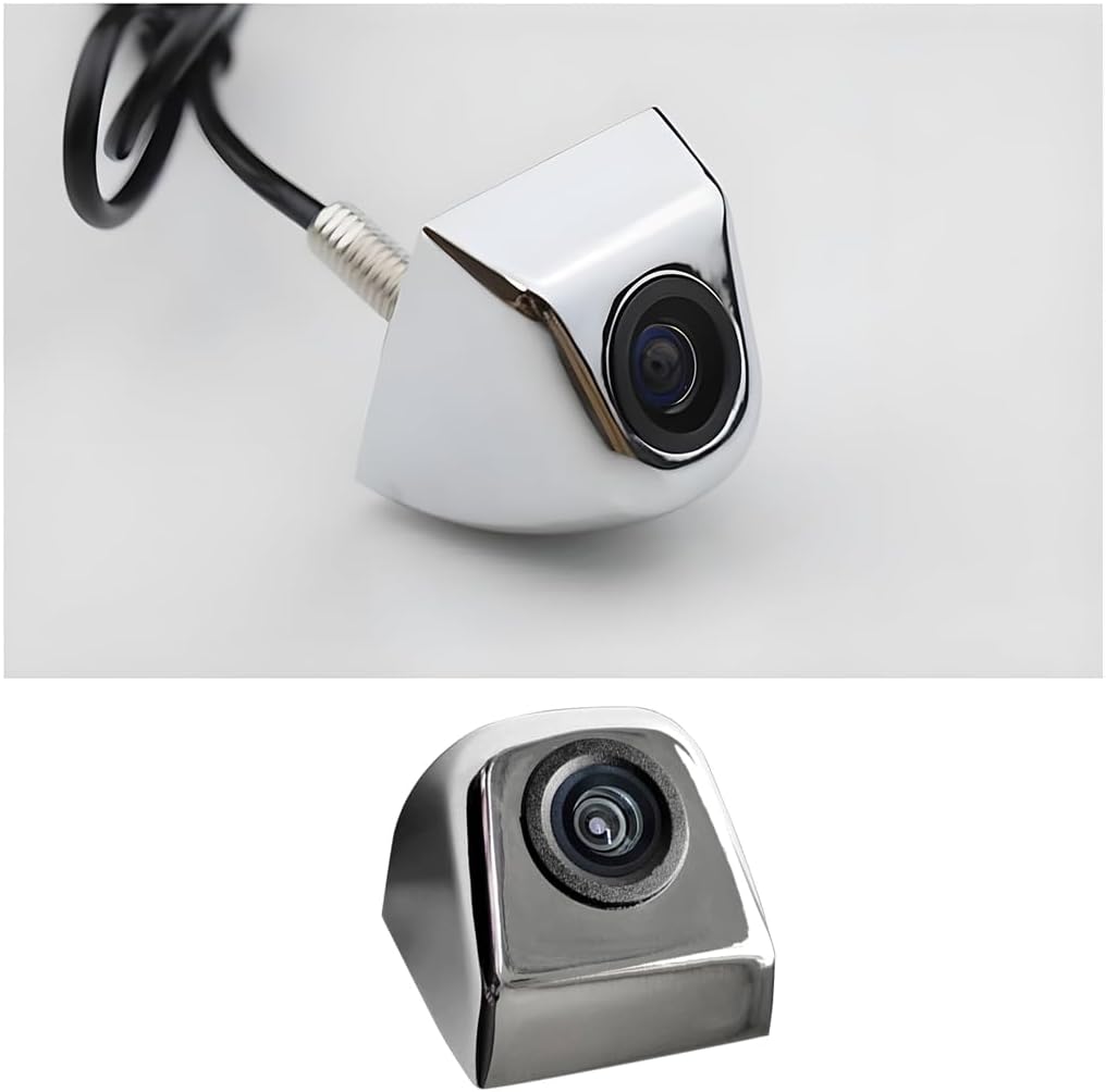 CGEAMDY Backup Camera for Car, Waterproof Rear View Camera with Moveable Guideline, HD 960x720 Image Super Night Vision Car Backup Camera, 4 Layer Glass Lens 155 Degree Wide View Angle(Silver)